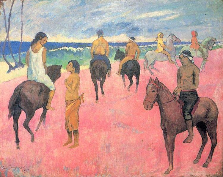 Paul Gauguin Riders on the Beach